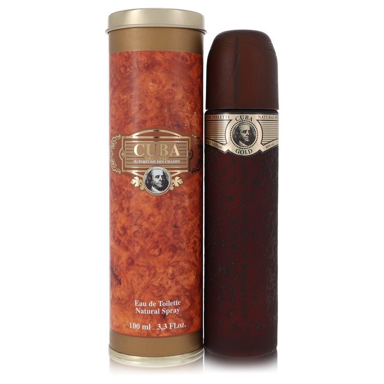 Cuba Gold by Fragluxe Eau de Toilette 3.4 oz bottle and box for men