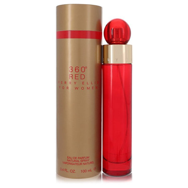 Perry Ellis 360 Red Eau de Parfum 3.4 oz bottle and box for women